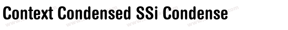 Context Condensed SSi Condensed字体转换